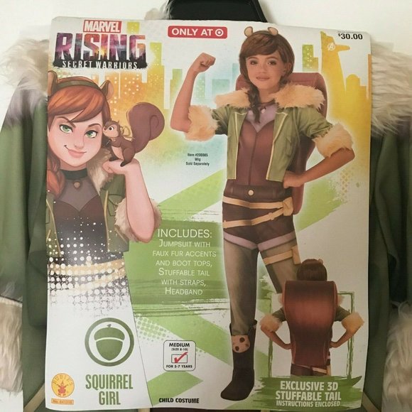 New Marvel Rising Squirrel Girl Girls' (5-7 Years Size 8-10) Halloween Costume - Picture 3 of 11